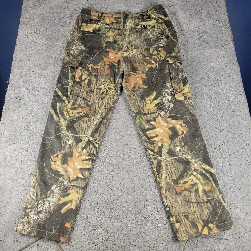 Mossy Oak Pants Mens 38x34 Camo Cargo Double Knee Break Up Hunting Outdoors